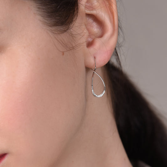 Aquiver Diamonds Earring (E13302)