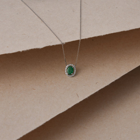 Emerald Diamond Necklace