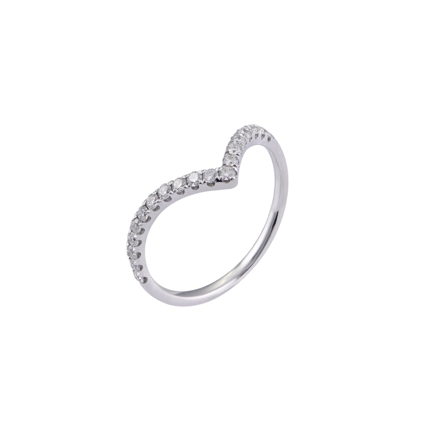 V Shape Diamonds Ring (R10502)